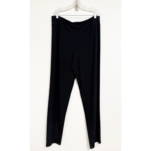 J Jill Wearever Collection PANTS Smooth Fit Slim Leg Black Womens XL TALL - Picture 3 of 10